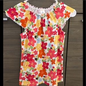 Matching set! Tropical flower shirt & skirt set